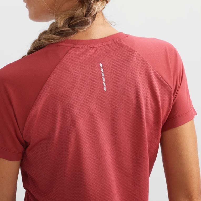 Camiseta Salomon Cross Rebel Corta Sleeve Mujer Rojos | MX GONJ123
